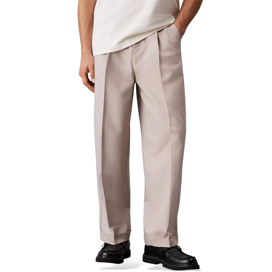 Pantaloni da uomo in twill sartoriali taglio relaxed Calvin Klein | J30J326927PAN